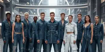 Spot 2026's Hottest Denim Trends Early: An Expert's Fashion Guide Diverse models showcasing innovative denim trends for 2026, featuring various cuts and washes.