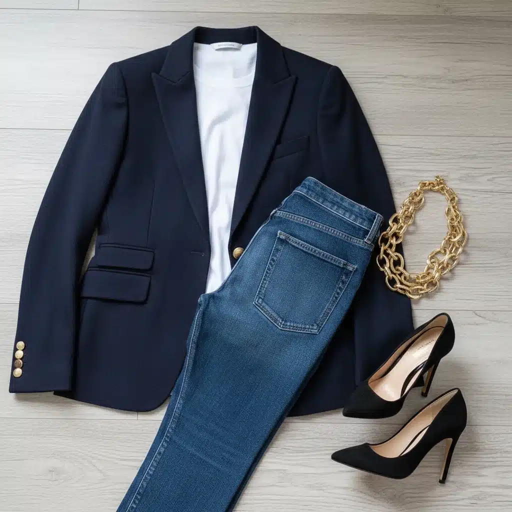 Blazer transformation for day to night look