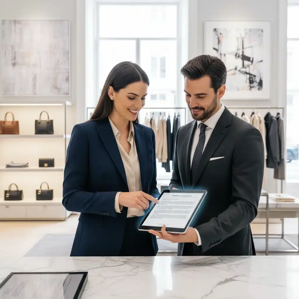Customer service explaining fashion accessory warranty terms