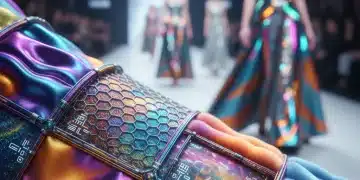 Futuristic textile swatch representing innovation in fashion