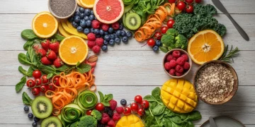 Colorful assortment of fresh healthy foods for wellness in 2026