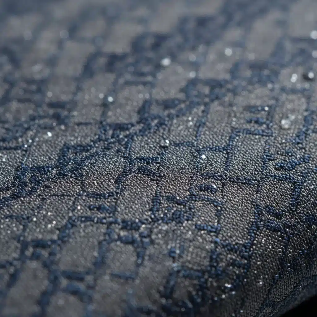 Close-up of innovative performance fabric with technical weave