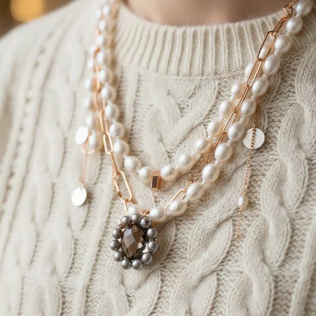 Modern layered pearl necklace accessory trend for fall 2026.