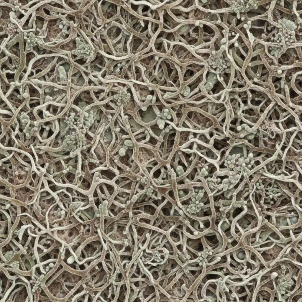 Microscopic view of mycelium based leather