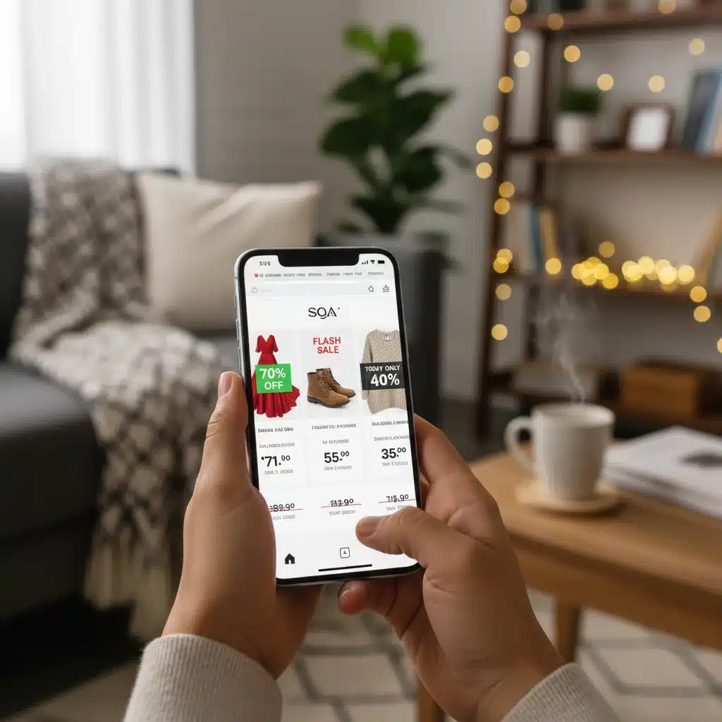 Comparing online fashion deals on a smartphone for best post-holiday sales