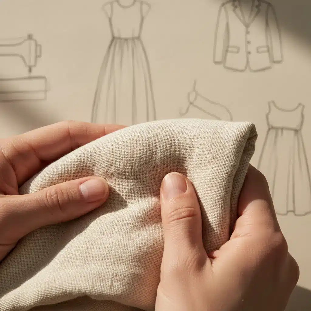 Close-up of organic cotton fabric, representing sustainable textile production and quality.