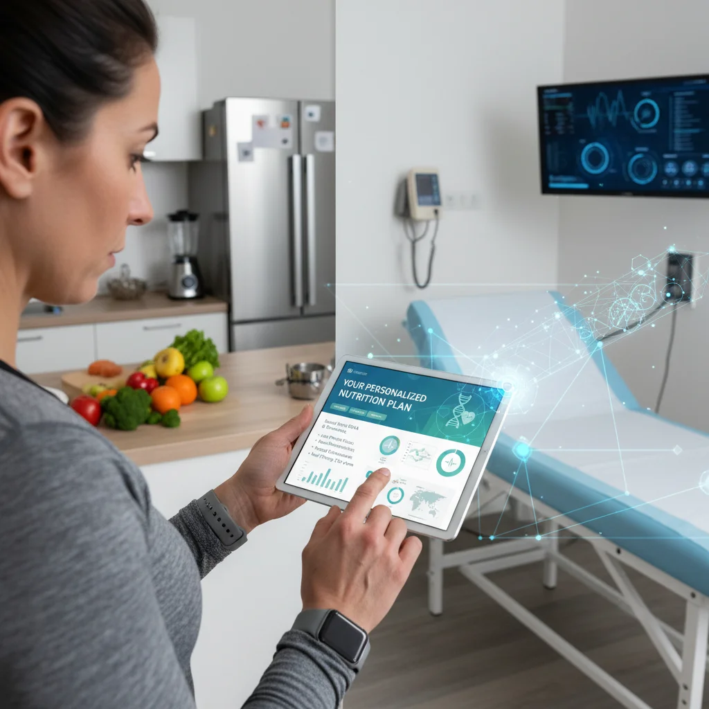 Person viewing personalized nutrition plan on a digital device