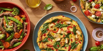 Delicious repurposed leftovers transformed into new meals, preventing food waste.