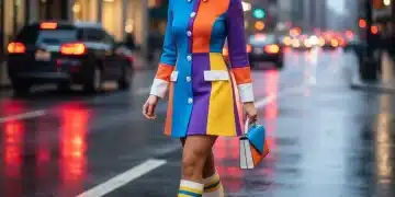 Woman in 60s mod outfit, retro fashion 2026