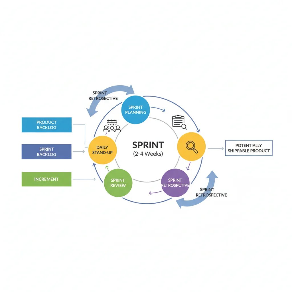 Scrum framework diagram
