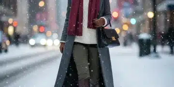 Mastering Layering: 12 Outfit Hacks for Warmth and Style in Winter 2026 Stylish woman in a perfectly layered winter outfit walking in a snowy city street, embodying warmth and fashion.