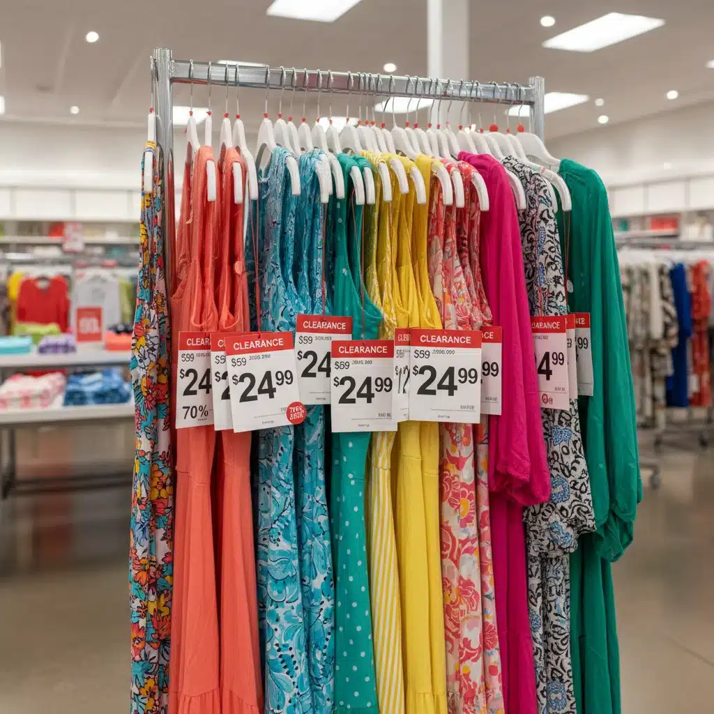 Summer dresses on sale rack, discounted prices