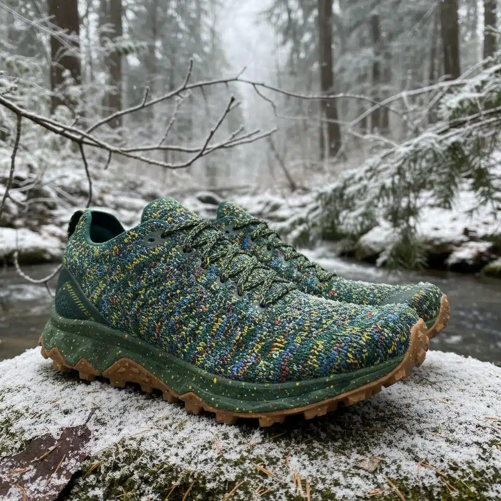 Eco-friendly water-resistant sneakers made from recycled materials
