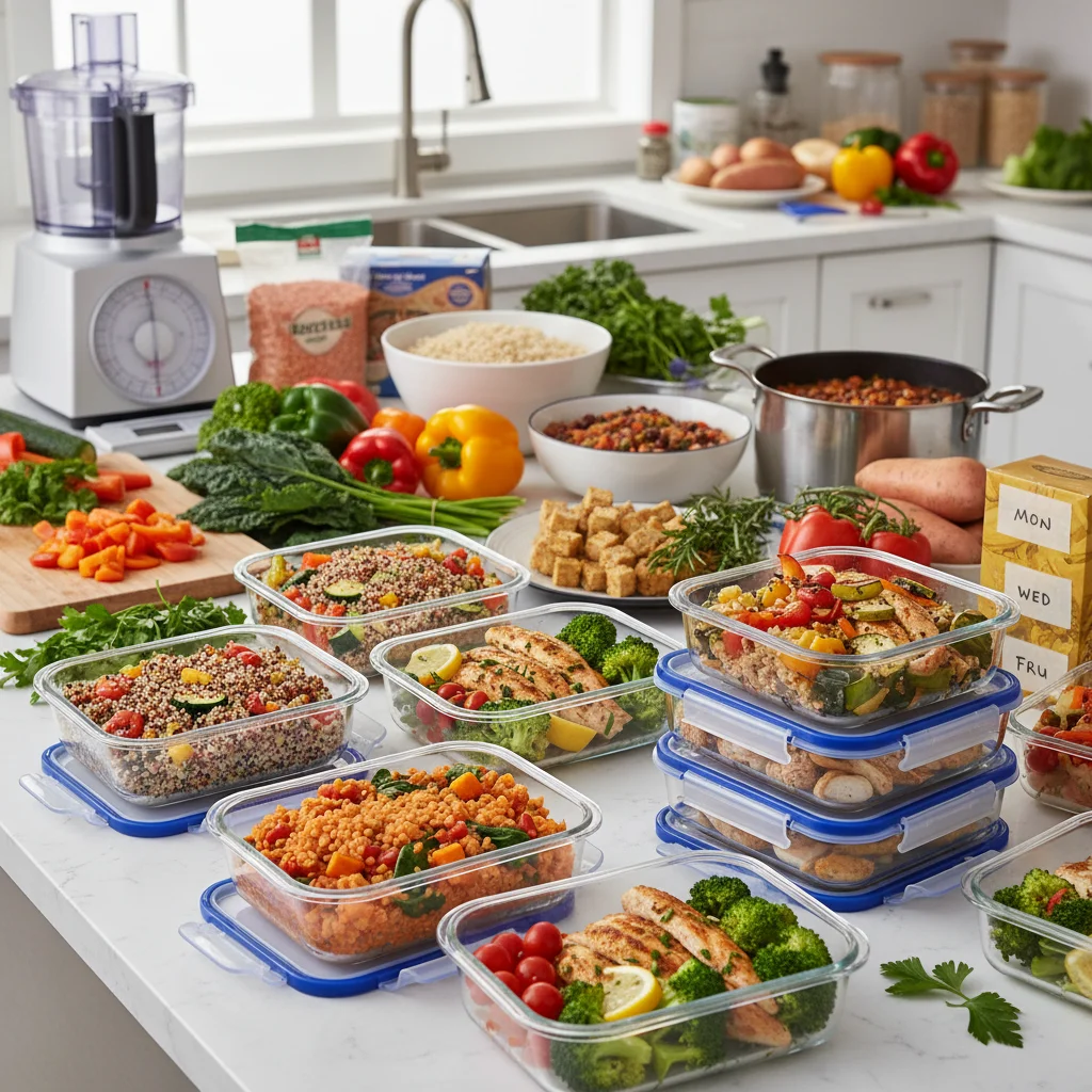 Weekly healthy meal prep with budget-friendly ingredients