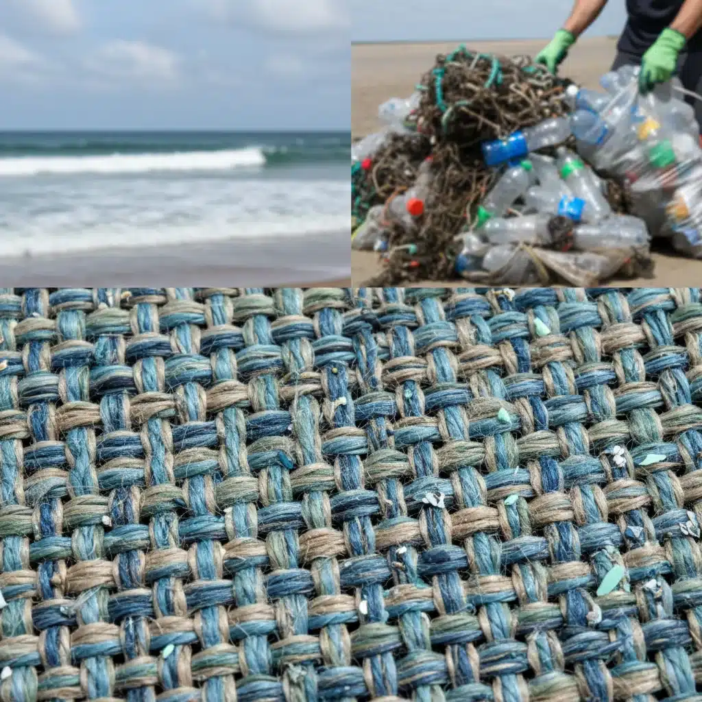 Recycled ocean plastic fabric demonstrating sustainable textile solutions